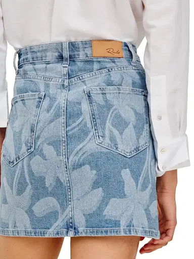 RAILS Women's Burbank Floral Denim Miniskirt - Floral Laser | Thumbnail 6 RAILS Women's Burbank Floral Denim Miniskirt - Floral Laser | Thumbnail 6