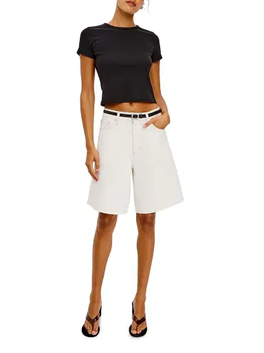 RAILS Women's Agoura Relaxed Denim Shorts - Ecru | Thumbnail 2 RAILS Women's Agoura Relaxed Denim Shorts - Ecru | Thumbnail 2