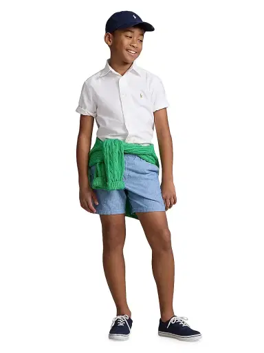 Polo Ralph Lauren Little Boy's & Boy's Chambray Flat Front Shorts - Chambray | Thumbnail 3 Polo Ralph Lauren Little Boy's & Boy's Chambray Flat Front Shorts - Chambray | Thumbnail 3