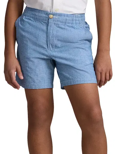 Polo Ralph Lauren Little Boy's & Boy's Chambray Flat Front Shorts - Chambray | Thumbnail 5 Polo Ralph Lauren Little Boy's & Boy's Chambray Flat Front Shorts - Chambray | Thumbnail 5