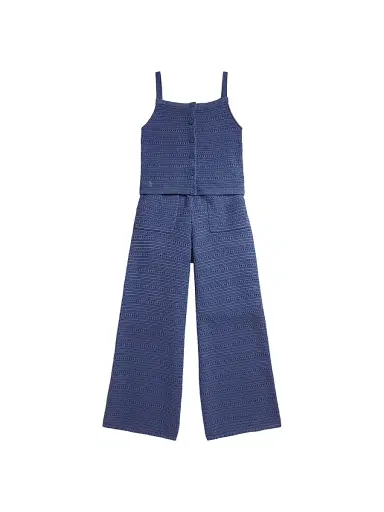 Polo Ralph Lauren Little Girl's & Girl's 2-Piece Crochet Knit Cotton Top & Pants Set - Earth Blue | Thumbnail 1 Polo Ralph Lauren Little Girl's & Girl's 2-Piece Crochet Knit Cotton Top & Pants Set - Earth Blue | Thumbnail 1