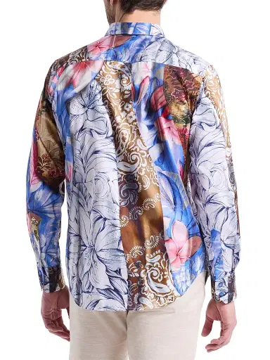 Robert Graham Men's Mendiburu Multi-Print Cotton Button-Front Shirt - Size XXL | Thumbnail 5 Robert Graham Men's Mendiburu Multi-Print Cotton Button-Front Shirt - Size XXL | Thumbnail 5