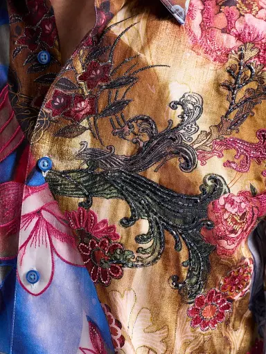 Robert Graham Men's Mendiburu Multi-Print Cotton Button-Front Shirt - Size XXL | Thumbnail 7 Robert Graham Men's Mendiburu Multi-Print Cotton Button-Front Shirt - Size XXL | Thumbnail 7