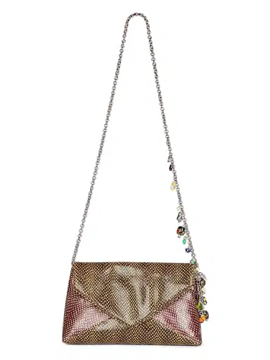 Dries Van Noten Women's Dotted Envelope Leather Shoulder Bag - Brown | Thumbnail 1 Dries Van Noten Women's Dotted Envelope Leather Shoulder Bag - Brown | Thumbnail 1