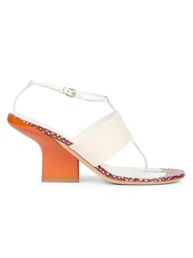 Dries Van Noten Women's Contrast Wedge Heel Leather Sandals | Thumbnail 1 Dries Van Noten Women's Contrast Wedge Heel Leather Sandals | Thumbnail 1