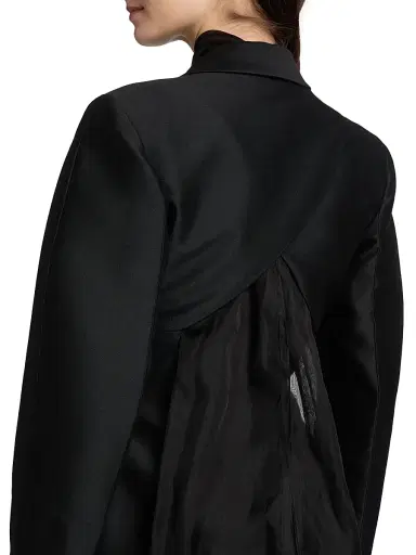 PRABAL GURUNG Women's Sculpted Silk-Wool Double-Breasted Blazer | Thumbnail 6 PRABAL GURUNG Women's Sculpted Silk-Wool Double-Breasted Blazer | Thumbnail 6