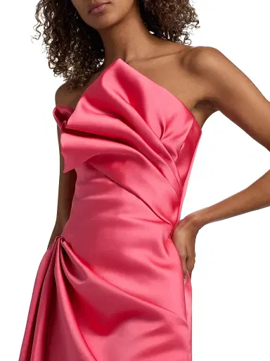 Atelier Prabal Gurung Women's Tamara Satin Strapless Gown - Rose - Size 6 | Thumbnail 6 Atelier Prabal Gurung Women's Tamara Satin Strapless Gown - Rose - Size 6 | Thumbnail 6