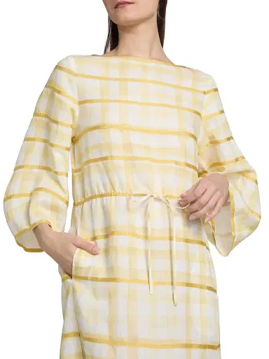 Rosie Assoulin Women's Grosgrain Ribbon Caftan Midi-Dress - Yellow - Size XS | Thumbnail 6 Rosie Assoulin Women's Grosgrain Ribbon Caftan Midi-Dress - Yellow - Size XS | Thumbnail 6