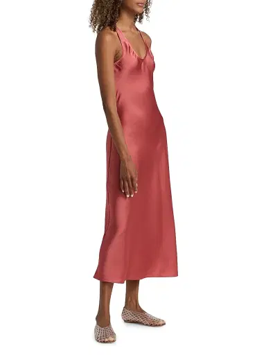 Ba&sh Women's Cloa Bias-Cut Midi-Dress - Blush | Thumbnail 4 Ba&sh Women's Cloa Bias-Cut Midi-Dress - Blush | Thumbnail 4
