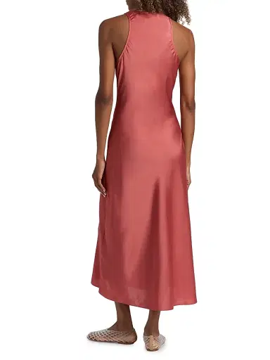 Ba&sh Women's Cloa Bias-Cut Midi-Dress - Blush | Thumbnail 5 Ba&sh Women's Cloa Bias-Cut Midi-Dress - Blush | Thumbnail 5