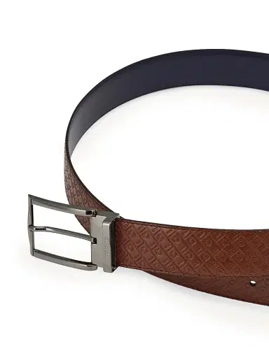 Ferragamo Men's Double Adjustable Reversible Leather Belt - Medium Brown - Size 40 | Thumbnail 3 Ferragamo Men's Double Adjustable Reversible Leather Belt - Medium Brown - Size 40 | Thumbnail 3