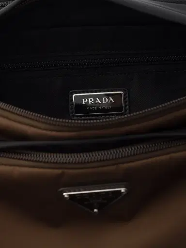 Prada Men's Re-Nylon and Saffiano Leather Shoulder Bag - Black | Thumbnail 4 Prada Men's Re-Nylon and Saffiano Leather Shoulder Bag - Black | Thumbnail 4