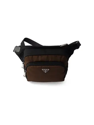 Prada Men's Re-Nylon and Saffiano Leather Shoulder Bag - Black | Thumbnail 1 Prada Men's Re-Nylon and Saffiano Leather Shoulder Bag - Black | Thumbnail 1