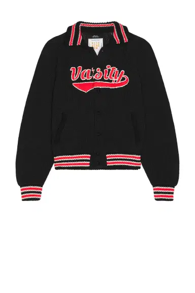 rice nine ten Knitted Varsity Jacket | Thumbnail 4 rice nine ten Knitted Varsity Jacket | Thumbnail 4