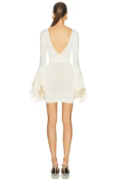 Blumarine Long Sleeve Mini Dress | Thumbnail 4 Blumarine Long Sleeve Mini Dress | Thumbnail 4