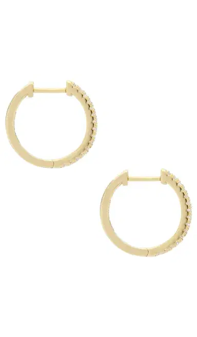 SHASHI Daily Diamond Hoop Earrings | Thumbnail 2 SHASHI Daily Diamond Hoop Earrings | Thumbnail 2