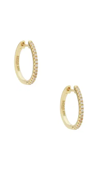 SHASHI Daily Diamond Hoop Earrings | Thumbnail 1 SHASHI Daily Diamond Hoop Earrings | Thumbnail 1