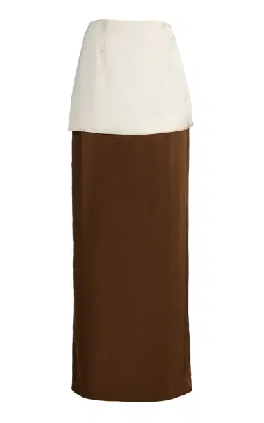 BEVZA Exclusive Double-Layer Satin Maxi Skirt | Thumbnail 6 BEVZA Exclusive Double-Layer Satin Maxi Skirt | Thumbnail 6