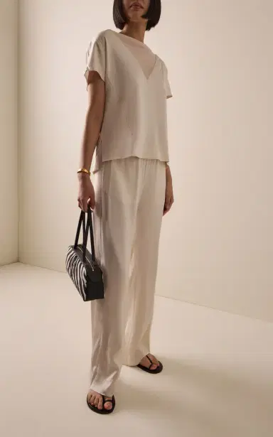 House of Dagmar Silk Wide-Leg Pants | Thumbnail 2 House of Dagmar Silk Wide-Leg Pants | Thumbnail 2