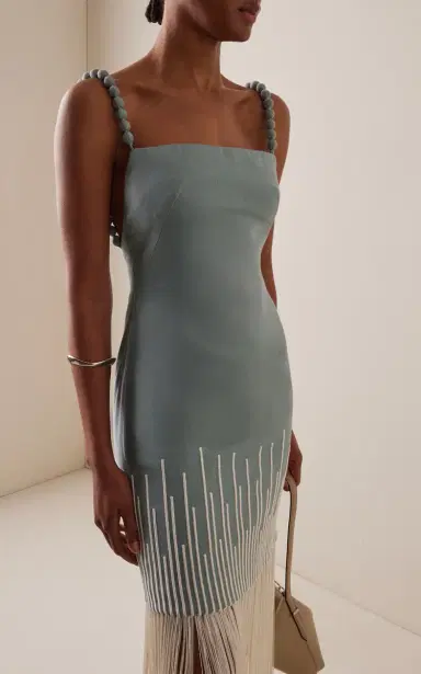 ANDRES OTALORA Exclusive Mar Caribe Fringed Linen Maxi Dress | Thumbnail 3 ANDRES OTALORA Exclusive Mar Caribe Fringed Linen Maxi Dress | Thumbnail 3
