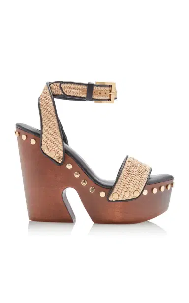 Givenchy Platform Fringed Raffia 95MM Wedges | Thumbnail 3 Givenchy Platform Fringed Raffia 95MM Wedges | Thumbnail 3