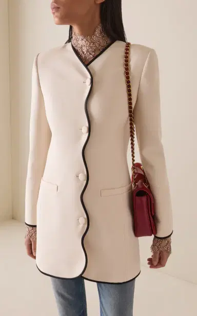 Valentino Garavani Solid Canvas Silk-Linen Jacket | Thumbnail 2 Valentino Garavani Solid Canvas Silk-Linen Jacket | Thumbnail 2