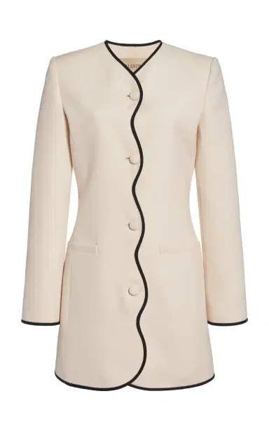 Valentino Garavani Solid Canvas Silk-Linen Jacket | Thumbnail 1 Valentino Garavani Solid Canvas Silk-Linen Jacket | Thumbnail 1
