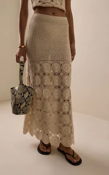 ESCVDO Siula Crocheted Cotton Maxi Skirt | Thumbnail 3 ESCVDO Siula Crocheted Cotton Maxi Skirt | Thumbnail 3