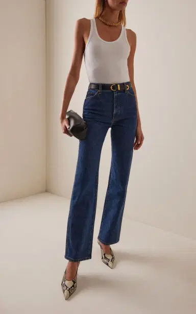 Khaite Danielle Stretch High-Rise Stovepipe Jeans | Thumbnail 2 Khaite Danielle Stretch High-Rise Stovepipe Jeans | Thumbnail 2