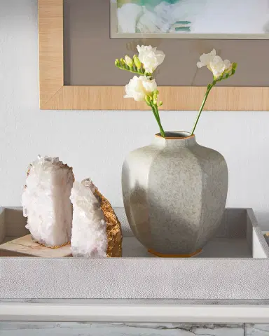 AERIN Classic Dove Faux-Shagreen Serving Tray | Thumbnail 2 AERIN Classic Dove Faux-Shagreen Serving Tray | Thumbnail 2