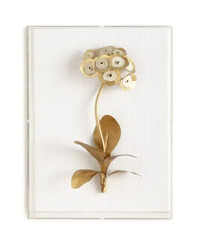 Tommy Mitchell Original Gilded Auricula Study on Linen | Thumbnail 2 Tommy Mitchell Original Gilded Auricula Study on Linen | Thumbnail 2