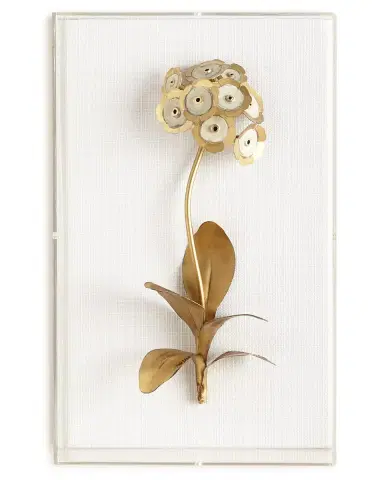 Tommy Mitchell Original Gilded Auricula Study on Linen | Thumbnail 1 Tommy Mitchell Original Gilded Auricula Study on Linen | Thumbnail 1