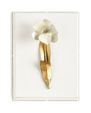Tommy Mitchell Original Gilded Single Tulip Study on Linen | Thumbnail 2 Tommy Mitchell Original Gilded Single Tulip Study on Linen | Thumbnail 2