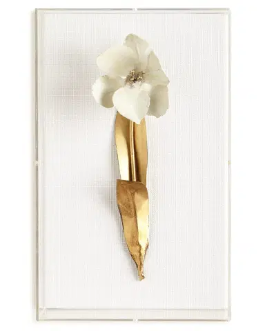 Tommy Mitchell Original Gilded Single Tulip Study on Linen | Thumbnail 1 Tommy Mitchell Original Gilded Single Tulip Study on Linen | Thumbnail 1