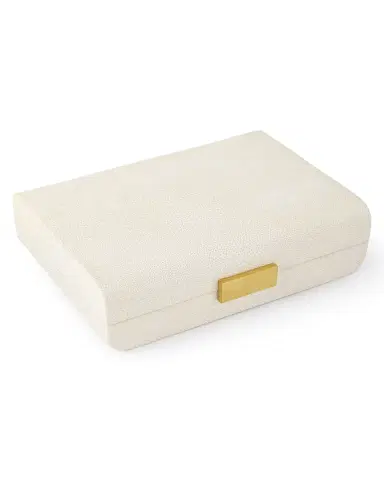 AERIN Cream Faux Shagreen Small Decorative Box | Thumbnail 2 AERIN Cream Faux Shagreen Small Decorative Box | Thumbnail 2