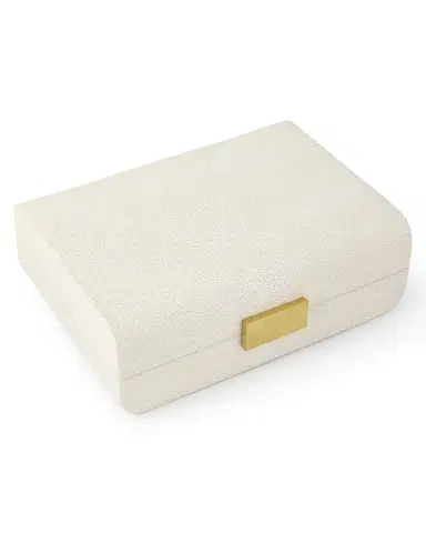AERIN Cream Faux Shagreen Small Decorative Box | Thumbnail 1 AERIN Cream Faux Shagreen Small Decorative Box | Thumbnail 1