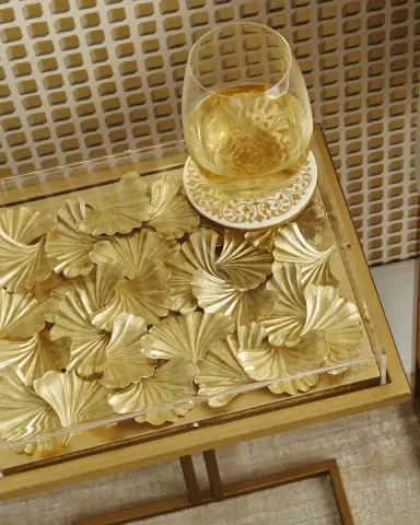 Tommy Mitchell Gilded Gingko Cocktail Table | Thumbnail 5 Tommy Mitchell Gilded Gingko Cocktail Table | Thumbnail 5