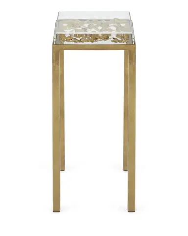 Tommy Mitchell Lucite Top with Floral Side Table | Thumbnail 3 Tommy Mitchell Lucite Top with Floral Side Table | Thumbnail 3