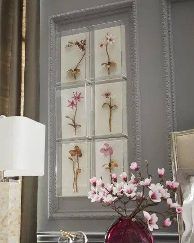 Tommy Mitchell "Gilded and Painted Orchid Study 1" Wall Decor | Thumbnail 2 Tommy Mitchell "Gilded and Painted Orchid Study 1" Wall Decor | Thumbnail 2