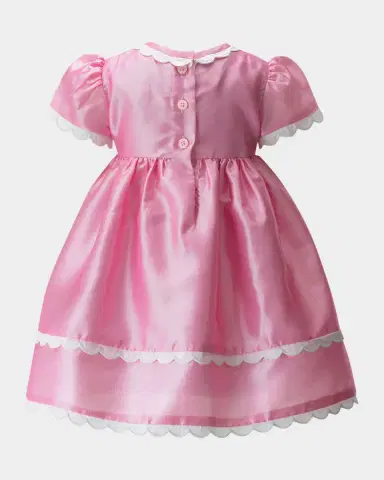 Rachel Riley Girl 's Eloise Taffeta Scalloped Dress & Bloomers Set, Size 6M-24M | Thumbnail 2 Rachel Riley Girl 's Eloise Taffeta Scalloped Dress & Bloomers Set, Size 6M-24M | Thumbnail 2