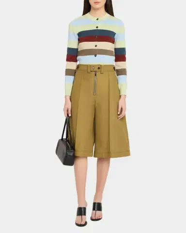 CHRISTOPHER JOHN ROGERS Cotton Twill Wide-Leg Culottes | Thumbnail 2 CHRISTOPHER JOHN ROGERS Cotton Twill Wide-Leg Culottes | Thumbnail 2