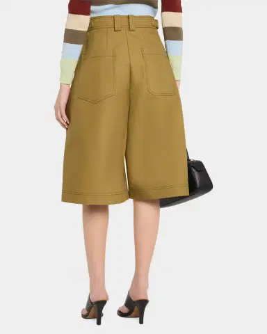 CHRISTOPHER JOHN ROGERS Cotton Twill Wide-Leg Culottes | Thumbnail 3 CHRISTOPHER JOHN ROGERS Cotton Twill Wide-Leg Culottes | Thumbnail 3