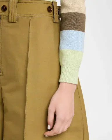 CHRISTOPHER JOHN ROGERS Cotton Twill Wide-Leg Culottes | Thumbnail 5 CHRISTOPHER JOHN ROGERS Cotton Twill Wide-Leg Culottes | Thumbnail 5