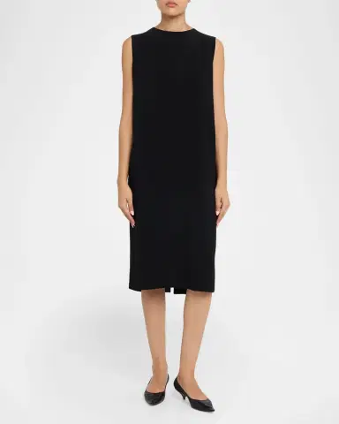 The Row Mirna Sleeveless Midi Dress with Pockets | Thumbnail 2 The Row Mirna Sleeveless Midi Dress with Pockets | Thumbnail 2