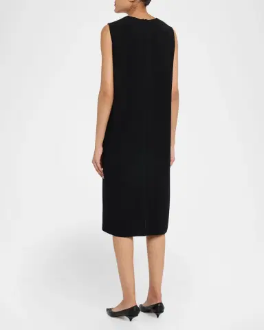 The Row Mirna Sleeveless Midi Dress with Pockets | Thumbnail 3 The Row Mirna Sleeveless Midi Dress with Pockets | Thumbnail 3