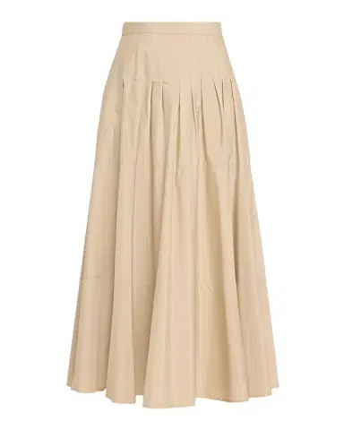 Max Mara Studio Opera Pleated Cotton Poplin Maxi Skirt | Thumbnail 1 Max Mara Studio Opera Pleated Cotton Poplin Maxi Skirt | Thumbnail 1