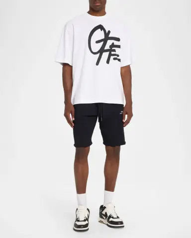 Off-White Men's Graffiti Logo Cotton Crewneck T-Shirt | Thumbnail 2 Off-White Men's Graffiti Logo Cotton Crewneck T-Shirt | Thumbnail 2