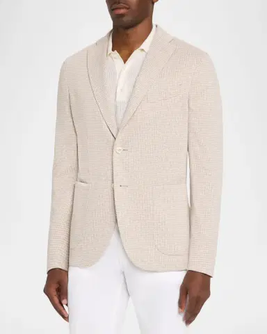 Boglioli Men 's Cotton and Linen Houndstooth Single-Breasted Sport Coat | Thumbnail 4 Boglioli Men 's Cotton and Linen Houndstooth Single-Breasted Sport Coat | Thumbnail 4