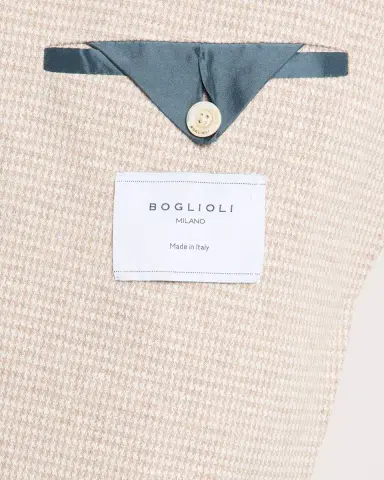Boglioli Men 's Cotton and Linen Houndstooth Single-Breasted Sport Coat | Thumbnail 6 Boglioli Men 's Cotton and Linen Houndstooth Single-Breasted Sport Coat | Thumbnail 6