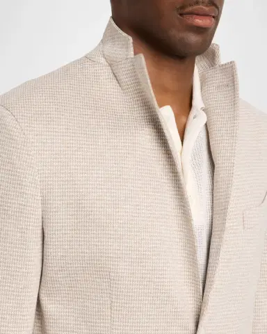 Boglioli Men 's Cotton and Linen Houndstooth Single-Breasted Sport Coat | Thumbnail 7 Boglioli Men 's Cotton and Linen Houndstooth Single-Breasted Sport Coat | Thumbnail 7